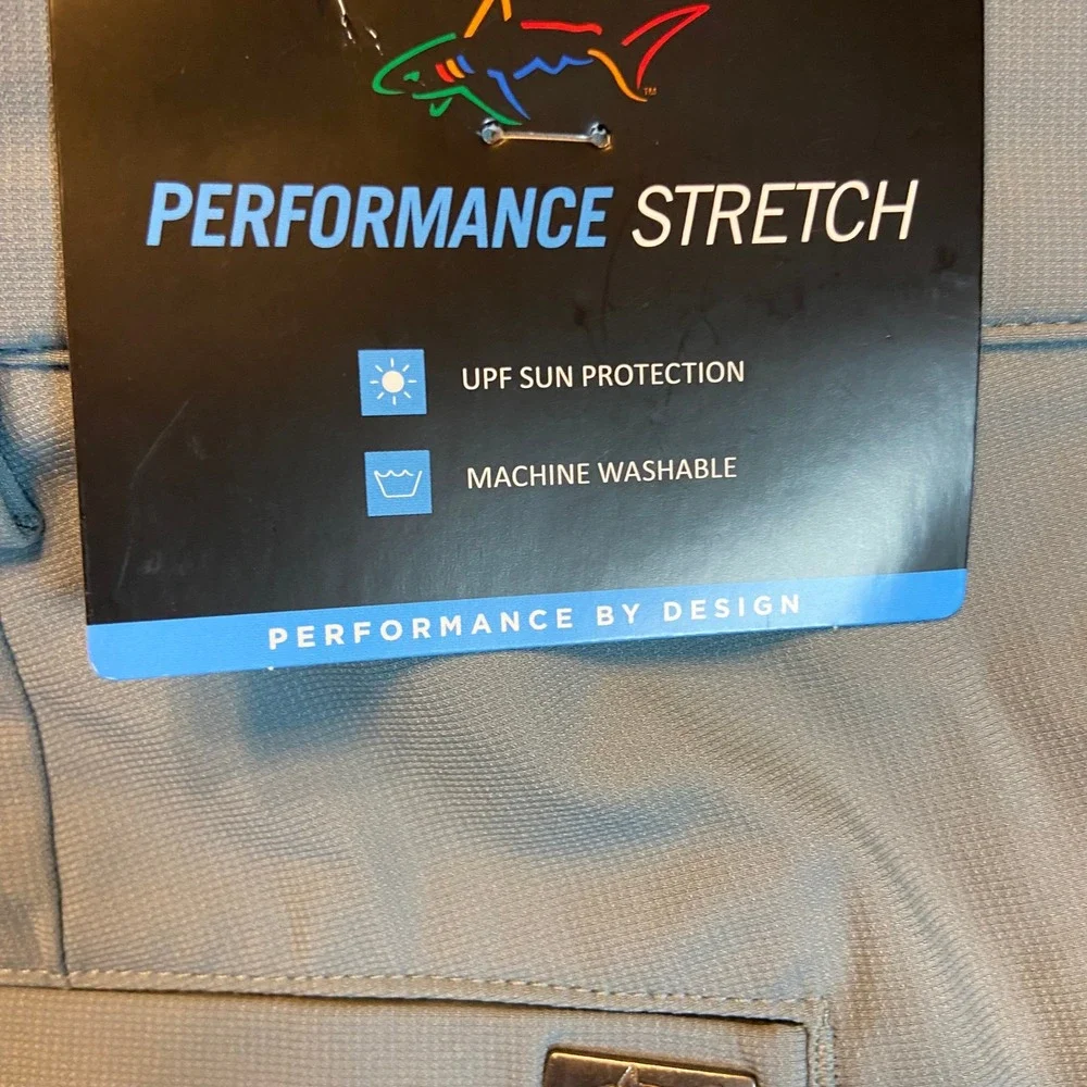 Greg‎ Norman Mens Performance Stretch Golf Shorts 42 Gray UPF Sun Protection